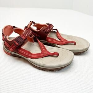 Keen Terradora II Toe Post Red Coral Hiker Sport Thong Sandals Womens Sz 8 1/2